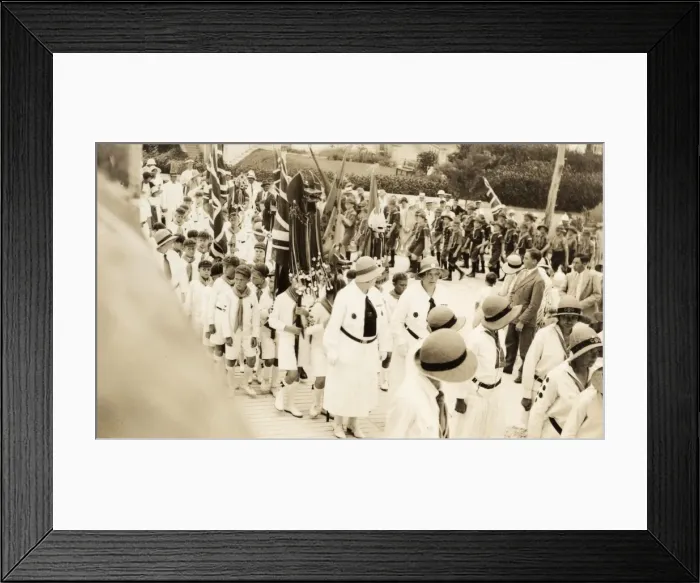 Framed Print : Cubs and scouts on church parade, Bermuda