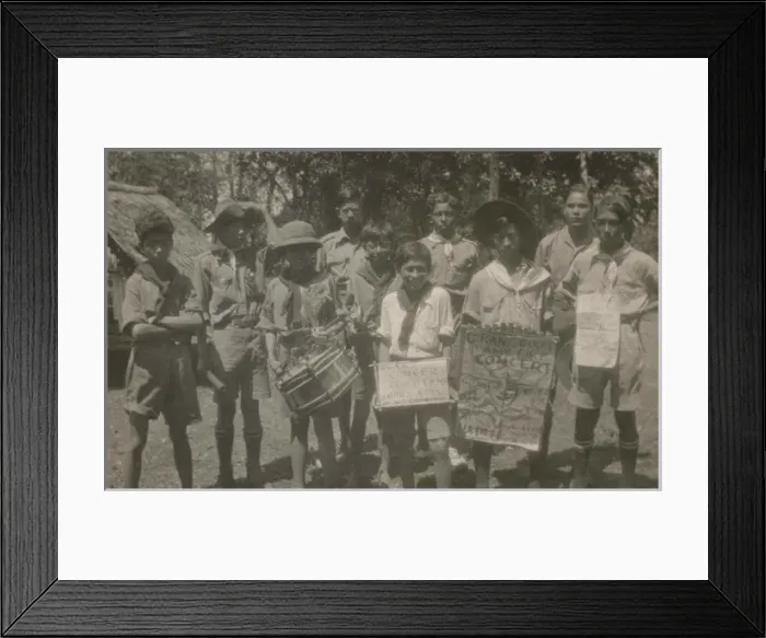 Framed Print : Bermuda scouts advertising campfire concert Framed Print : Bermuda scouts advertising campfire concert