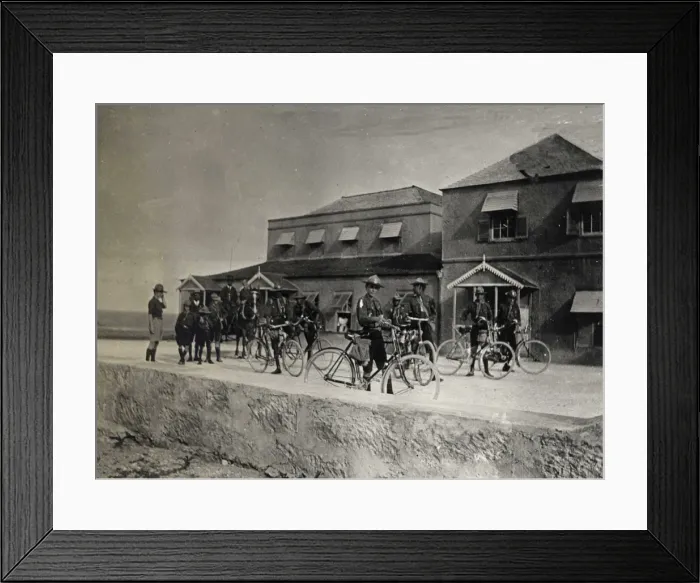 Framed Print : Combermere Scout Troop (1st Barbados) on bicycles Framed Print : Combermere Scout Troop (1st Barbados) on bicycles