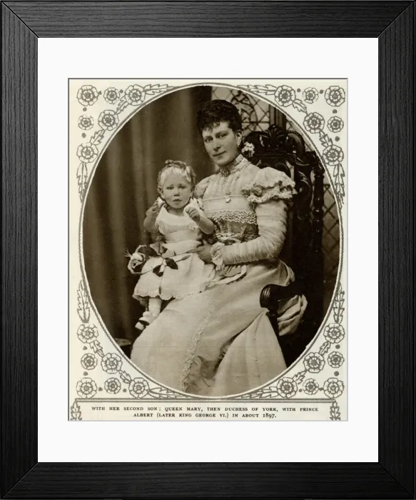 Framed Print : Duchess of York with toddler Prince Albert