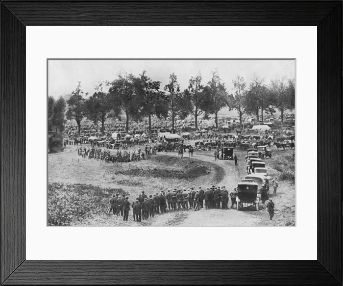 Framed Print : A German encampment at the village of Mouland Framed Print : A German encampment at the village of Mouland