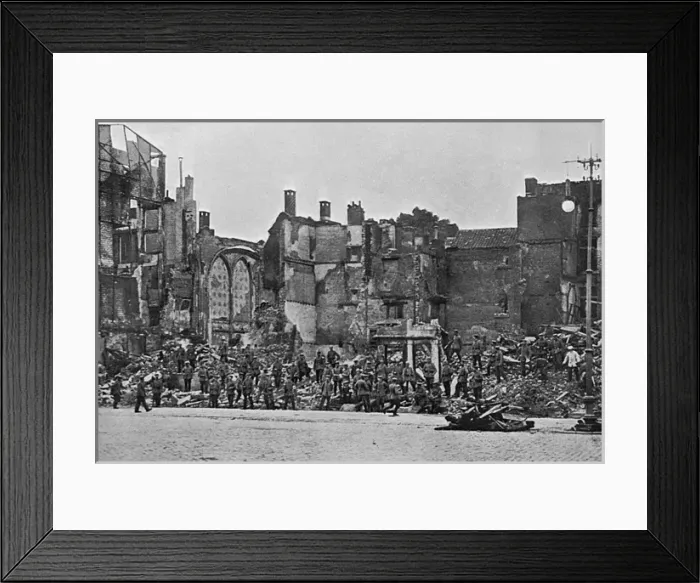 Framed Print : Liege under bombardment Framed Print : Liege under bombardment