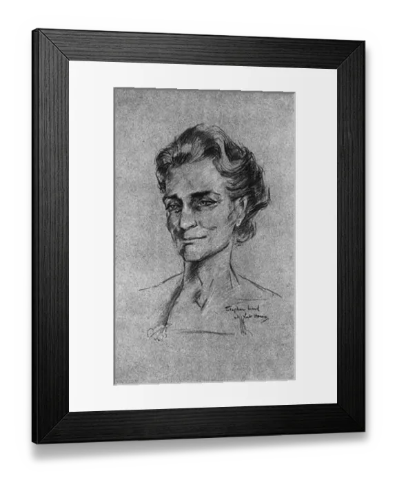Framed Print : The Duchess of Gloucester, as sketched by Stephen Ward, 1961 Framed Print : The Duchess of Gloucester, as sketched by Stephen Ward, 1961