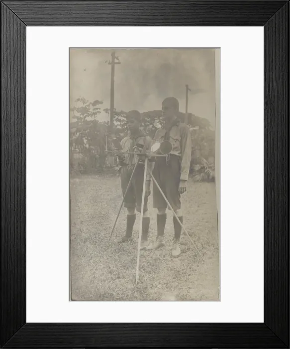 Framed Print : 1st Port of Spain scouts with heliograph, Trinidad Framed Print : 1st Port of Spain scouts with heliograph, Trinidad