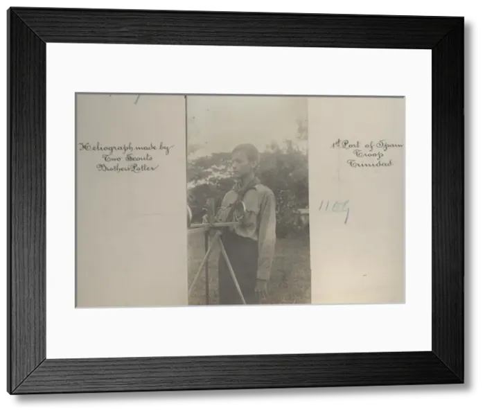 Framed Print : 1st Port of Spain scout with heliograph, Trinidad Framed Print : 1st Port of Spain scout with heliograph, Trinidad