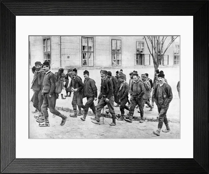 Framed Print : Serbian reservists at the beginning of World War I Framed Print : Serbian reservists at the beginning of World War I