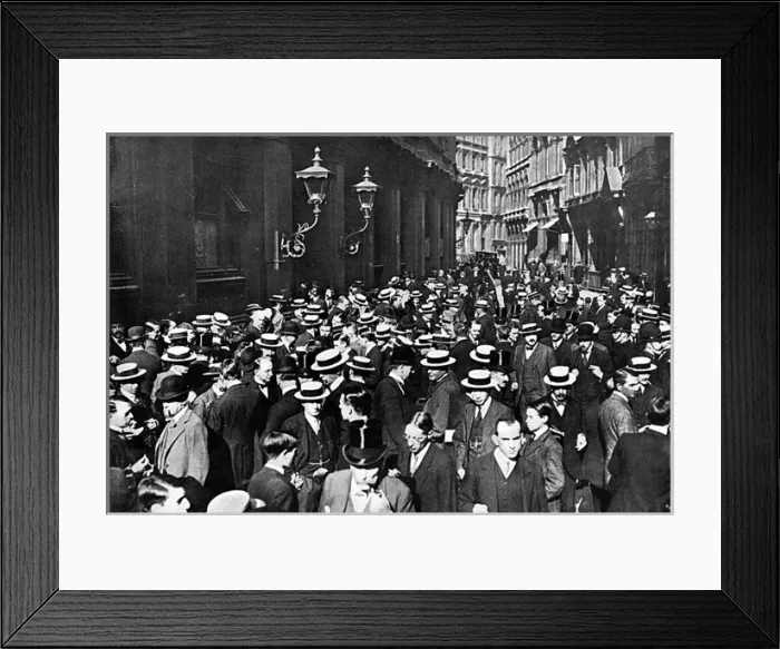 Framed Print : London finance district at the start of World War I Framed Print : London finance district at the start of World War I