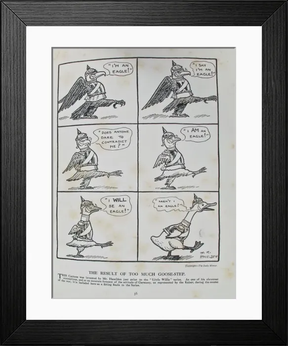 Framed Print : The Sad Experiences of Big and Little Willie. - WWI Framed Print : The Sad Experiences of Big and Little Willie. - WWI