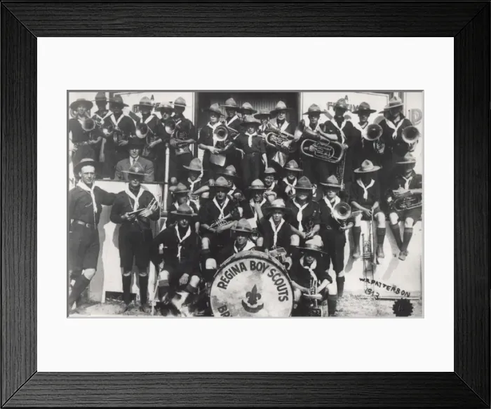 Framed Print : Band of the Regina Boy Scouts Troop, Canada Framed Print : Band of the Regina Boy Scouts Troop, Canada