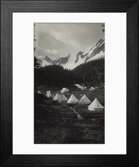 Framed Print : Camp of the Alpine Club of Canada Framed Print : Camp of the Alpine Club of Canada