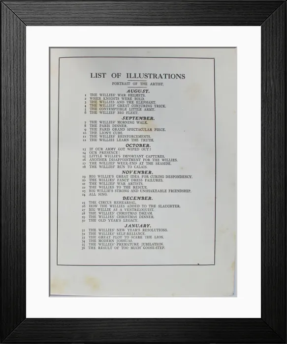 Framed Print : The Sad Experiences of Big and Little Willie. - WWI Framed Print : The Sad Experiences of Big and Little Willie. - WWI