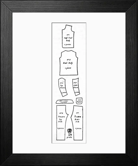 Framed Print : Ready cut out pyjamas Framed Print : Ready cut out pyjamas