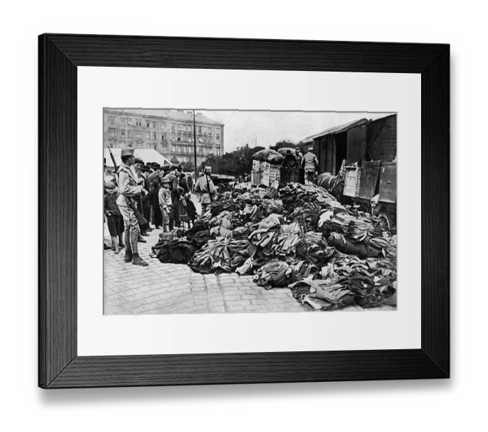 Framed Print : Provisions dispatched to Austrian recruits, WWI Framed Print : Provisions dispatched to Austrian recruits, WWI