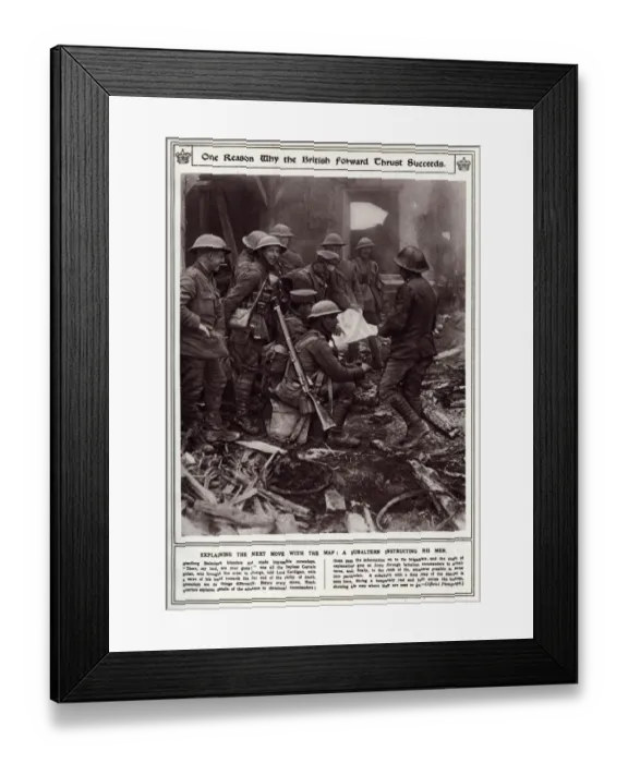 Framed Print : Battalion commander explaining the next move Framed Print : Battalion commander explaining the next move