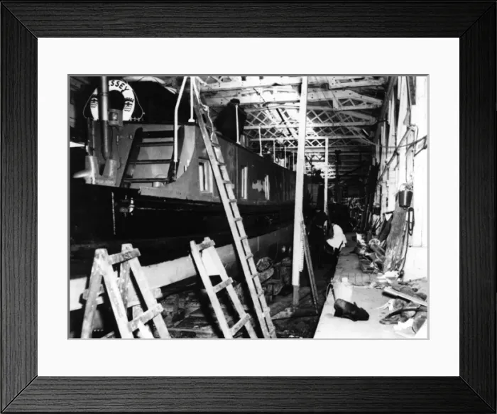 Framed Print : Massey Shaw fireboat under repair Framed Print : Massey Shaw fireboat under repair