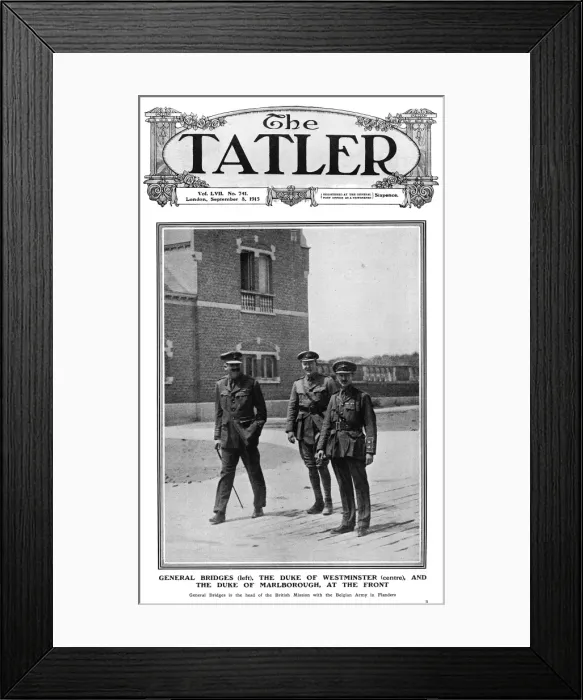 Framed Print : Tatler cover - Dukes of Marlborough & Westminster in uniform Framed Print : Tatler cover - Dukes of Marlborough & Westminster in uniform