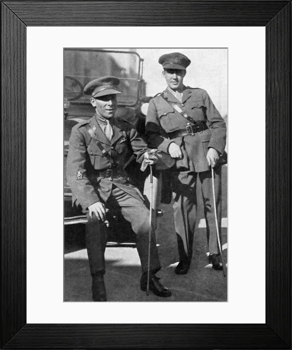 Framed Print : Two famous jockeys in khaki - Frank Wooton & G. Duller Framed Print : Two famous jockeys in khaki - Frank Wooton & G. Duller