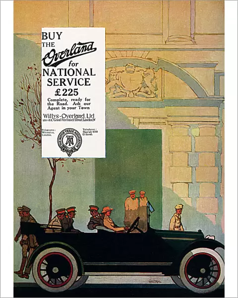Willys Overland car advertisement, 1917