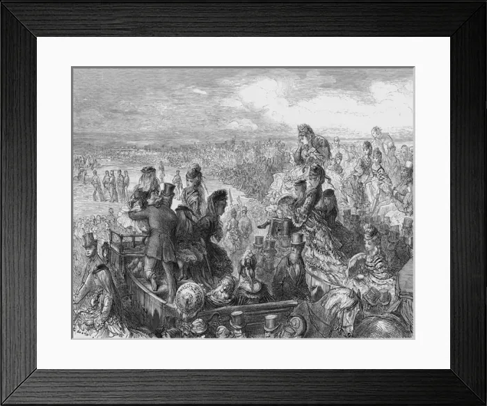 Framed Print : Spectators watching a cricket match as they get ready Framed Print : Spectators watching a cricket match as they get ready