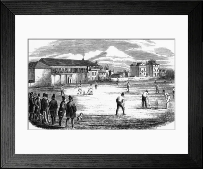 Framed Print : A cricket Match at Lords in 1858 Framed Print : A cricket Match at Lords in 1858