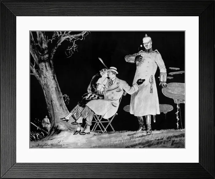 Framed Print : Business as usual - despite air raids, 1915 Framed Print : Business as usual - despite air raids, 1915
