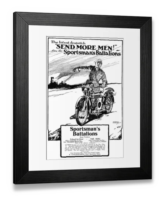 Framed Print : Sportsmans Battalions, 1915 Framed Print : Sportsmans Battalions, 1915