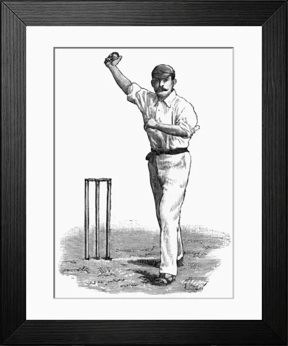 Framed Print : Cricket Bowling an Off-Break Framed Print : Cricket Bowling an Off-Break