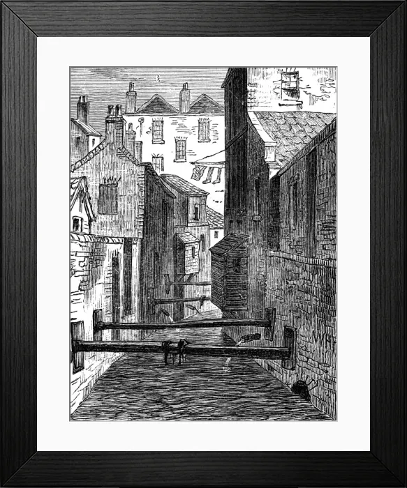 Framed Print : The Fleet ditch, from the Red Lion Framed Print : The Fleet ditch, from the Red Lion