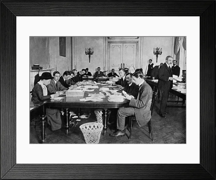 Framed Print : The Prince of Wales Fund: a room in the head office Framed Print : The Prince of Wales Fund: a room in the head office