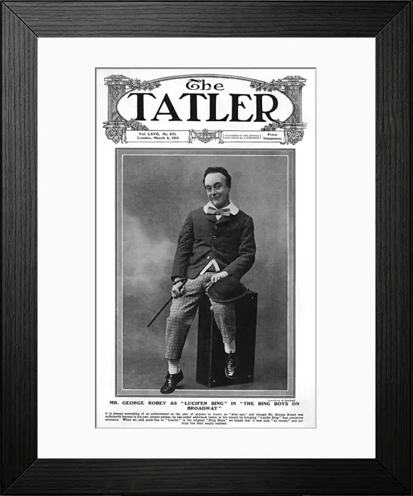 Framed Print : Tatler cover - George Robey Framed Print : Tatler cover - George Robey