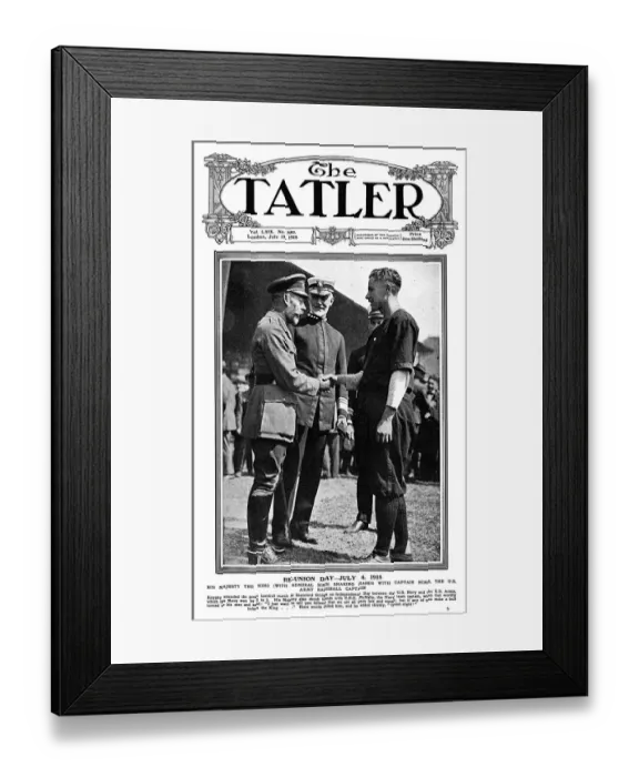 Framed Print : Tatler cover - George V at Independence Day baseball match Framed Print : Tatler cover - George V at Independence Day baseball match