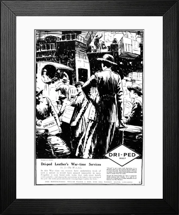 Framed Print : Dri-ped advertisement with WaC women, WW1 Framed Print : Dri-ped advertisement with WaC women, WW1