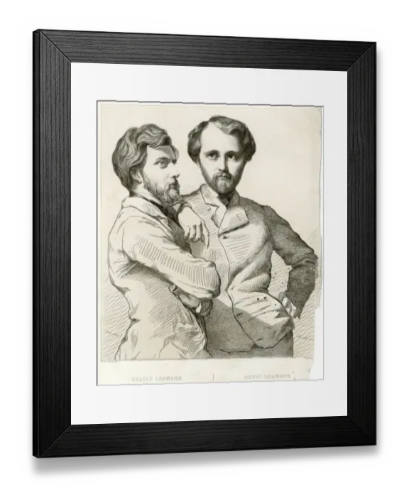 Framed Print : Brothers Rodolf and Henri Lehmann Framed Print : Brothers Rodolf and Henri Lehmann