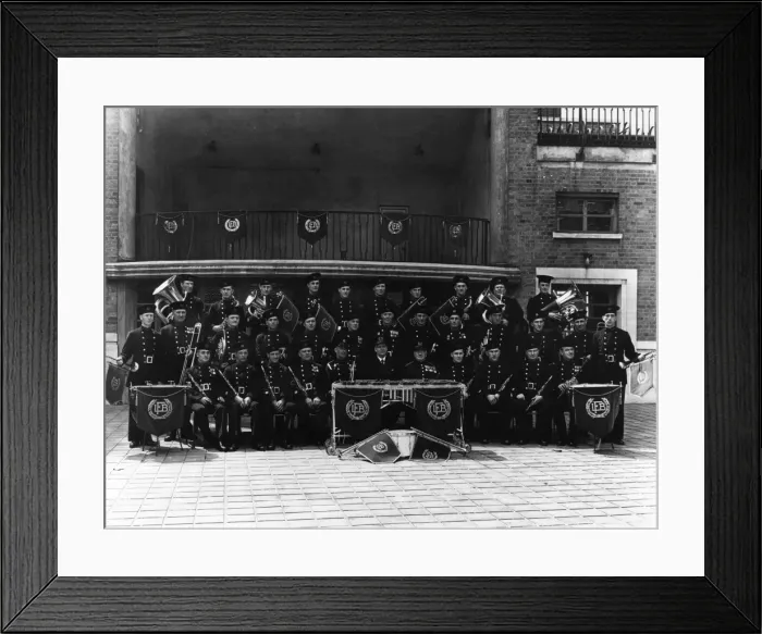 Framed Print : London Fire Brigade band at Brigade Headquarters Framed Print : London Fire Brigade band at Brigade Headquarters