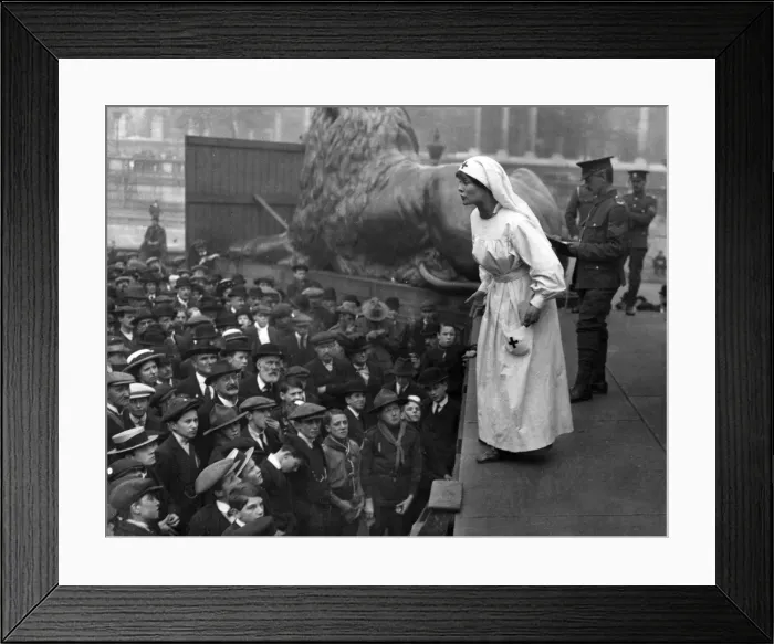 Framed Print : Marie Somers in Trafalgar Square, C. 1915 Framed Print : Marie Somers in Trafalgar Square, C. 1915