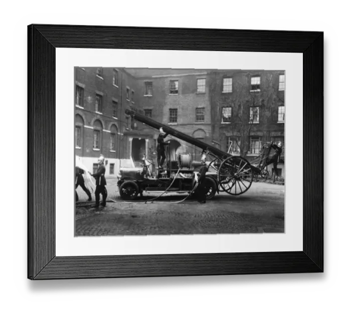 Framed Print : Self-propelled fire engine at LFB Southwark HQ Framed Print : Self-propelled fire engine at LFB Southwark HQ