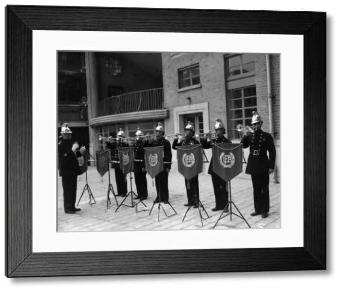 Framed Print : London Fire Brigade band members Framed Print : London Fire Brigade band members