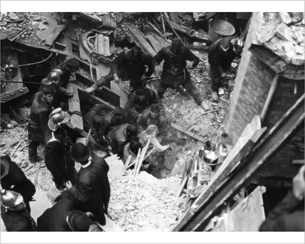 Rescue following bombing, WW2