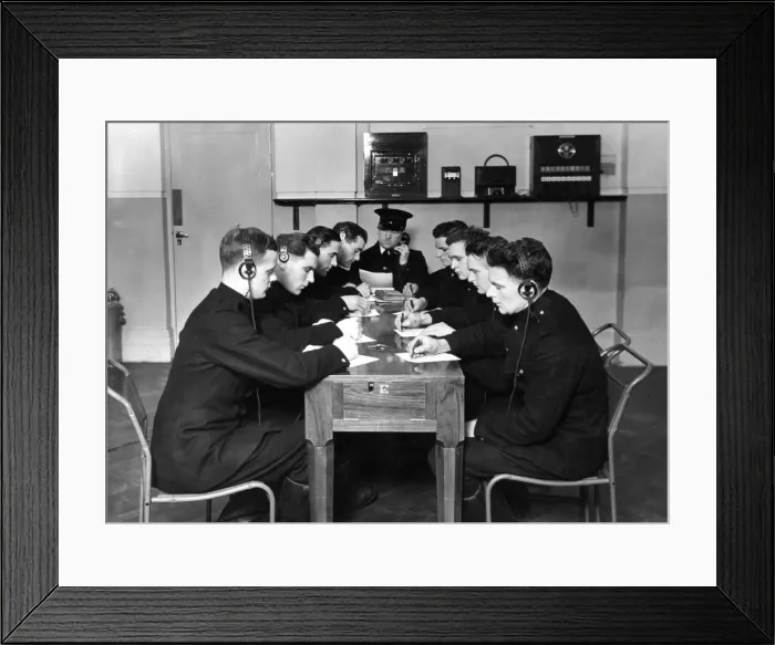 Framed Print : LCC-London Fire Brigade training in use of telephone Framed Print : LCC-London Fire Brigade training in use of telephone
