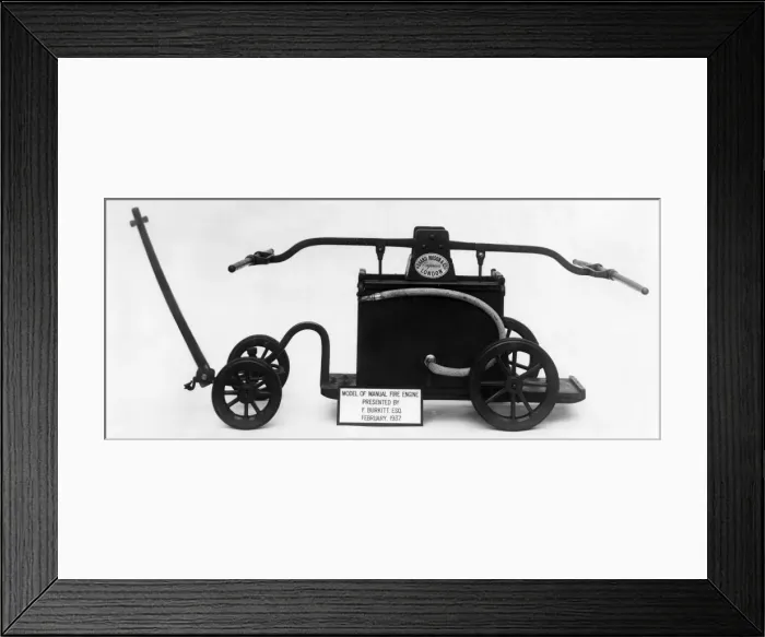 Framed Print : Model of an old manual fire engine Framed Print : Model of an old manual fire engine
