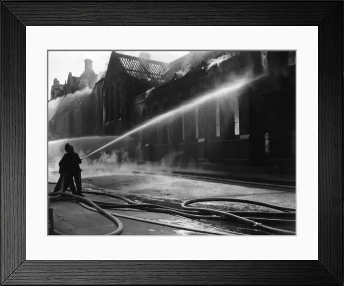 Framed Print : Firefighting at Eccleston Place, Victoria, London Framed Print : Firefighting at Eccleston Place, Victoria, London