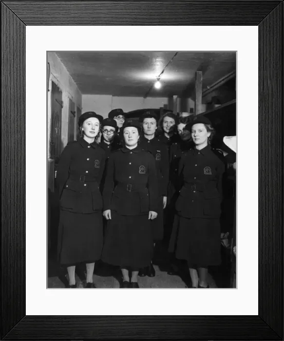 Framed Print : AFS women, Southwark Fire Station, WW2 Framed Print : AFS women, Southwark Fire Station, WW2