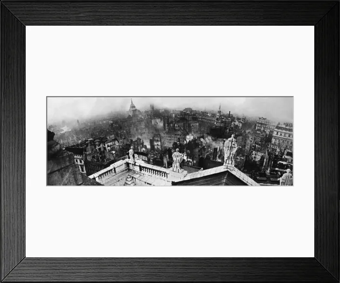 Framed Print : View from St Pauls Cathedral, London, WW2 Framed Print : View from St Pauls Cathedral, London, WW2