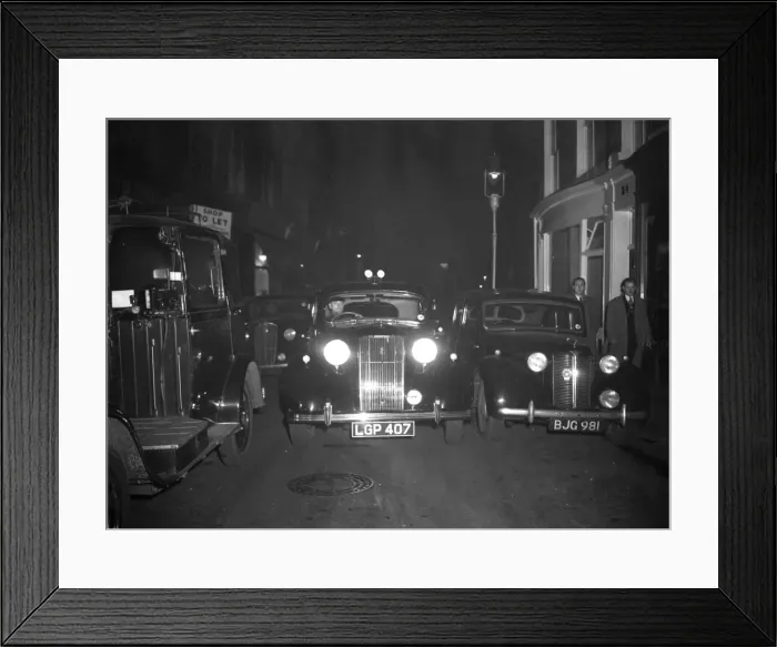 Framed Print : Cars blocking Lisle Street, London WC2 Framed Print : Cars blocking Lisle Street, London WC2