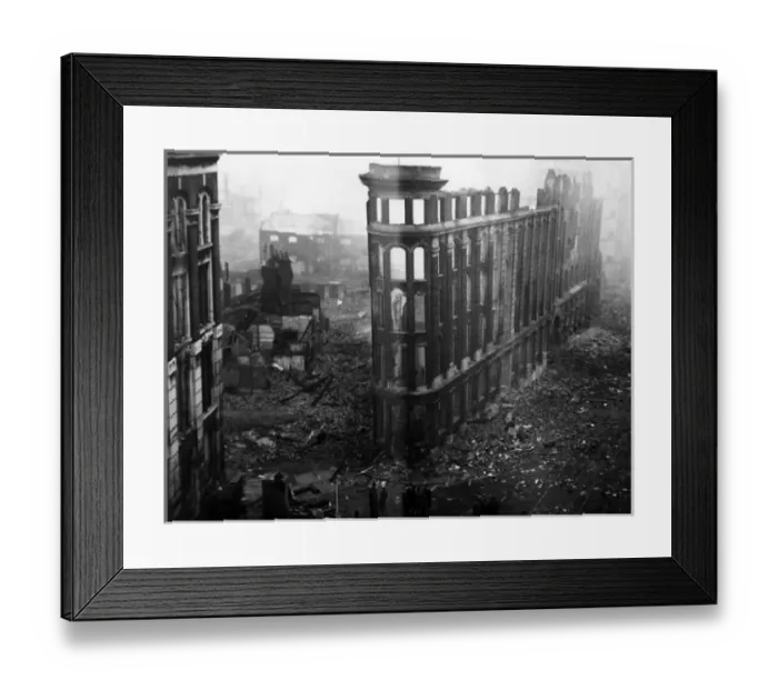 Framed Print : Devastation at Southwark Street and Summer Street, London Framed Print : Devastation at Southwark Street and Summer Street, London
