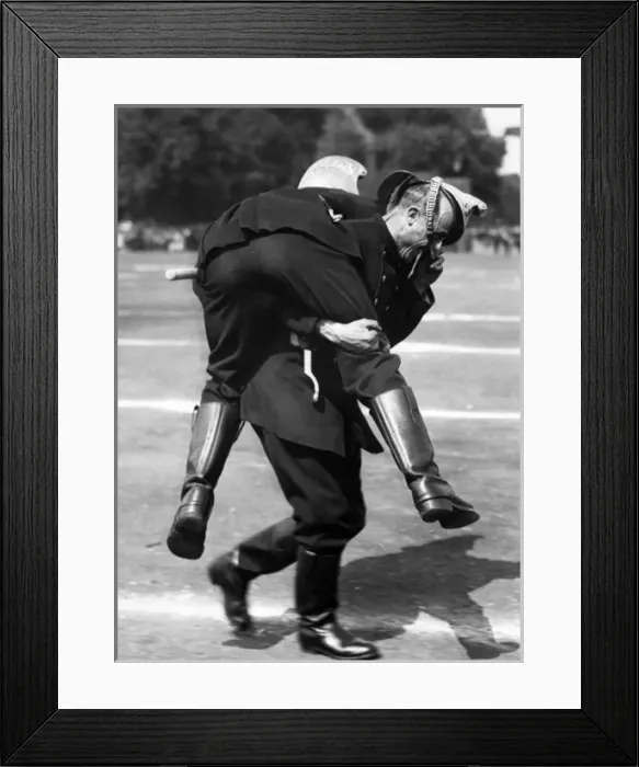 Framed Print : LFB Annual Review 1934, Exercise carrying casualty
