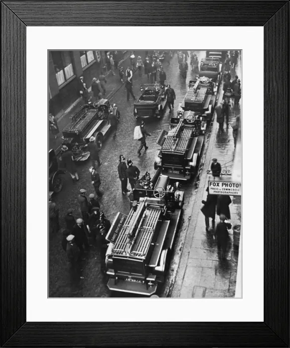 Framed Print : Firefighters in action, Great Sutton Street, Clerkenwell Framed Print : Firefighters in action, Great Sutton Street, Clerkenwell