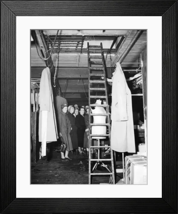 Framed Print : Women on upper floor where an escape took place Framed Print : Women on upper floor where an escape took place