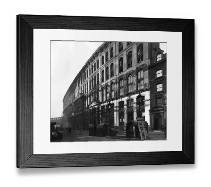 Framed Print : Aftermath of fire, London Hop Exchange Framed Print : Aftermath of fire, London Hop Exchange