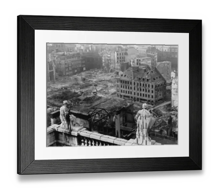 Framed Print : View from St Pauls Cathedral, London, WW2 Framed Print : View from St Pauls Cathedral, London, WW2